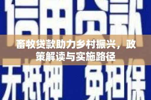 宝塔畜牧贷款助力乡村振兴，政策解读与实施路径