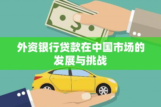 宝塔外资银行贷款在中国市场的发展与挑战