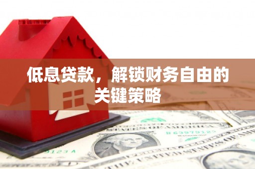 宝塔低息贷款，解锁财务自由的关键策略