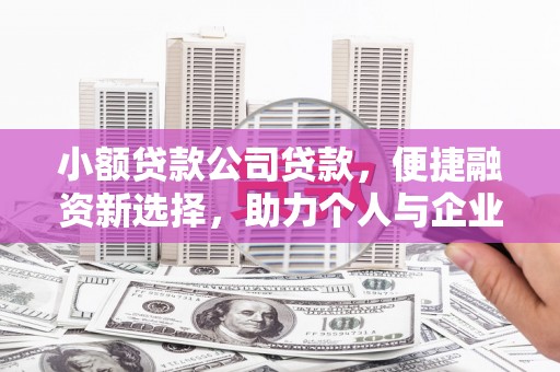 宝塔小额贷款公司贷款，便捷融资新选择，助力个人与企业成长