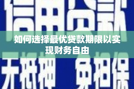 宝塔如何选择最优贷款期限以实现财务自由