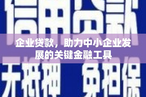 宝塔企业贷款，助力中小企业发展的关键金融工具