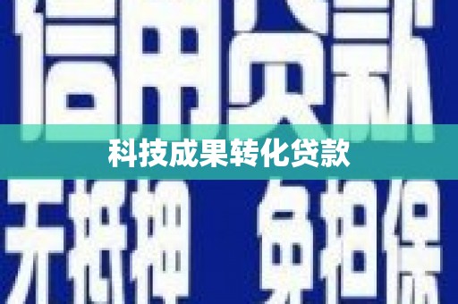 宝塔科技成果转化贷款