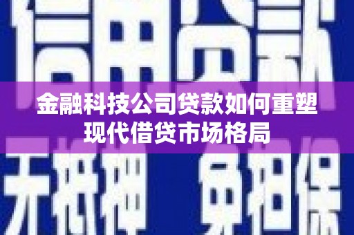 宝塔金融科技公司贷款如何重塑现代借贷市场格局