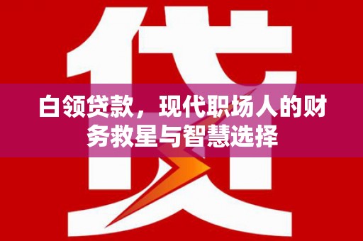 宝塔白领贷款，现代职场人的财务救星与智慧选择