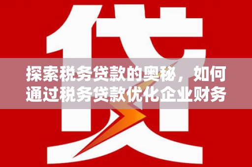 宝塔探索税务贷款的奥秘，如何通过税务贷款优化企业财务