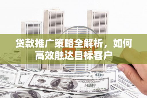 宝塔贷款推广策略全解析，如何高效触达目标客户