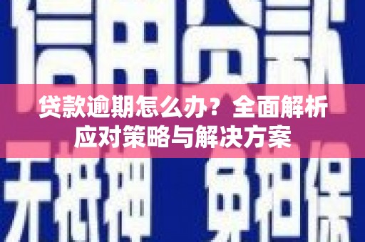 宝塔贷款逾期怎么办？全面解析应对策略与解决方案