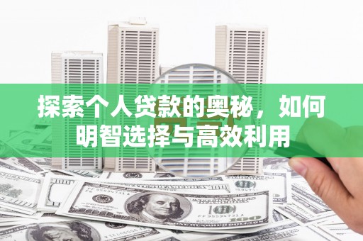 宝塔探索个人贷款的奥秘，如何明智选择与高效利用