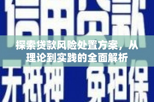 宝塔探索贷款风险处置方案，从理论到实践的全面解析