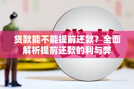 宝塔贷款能不能提前还款？全面解析提前还款的利与弊