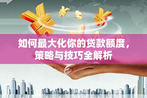 宝塔如何最大化你的贷款额度，策略与技巧全解析