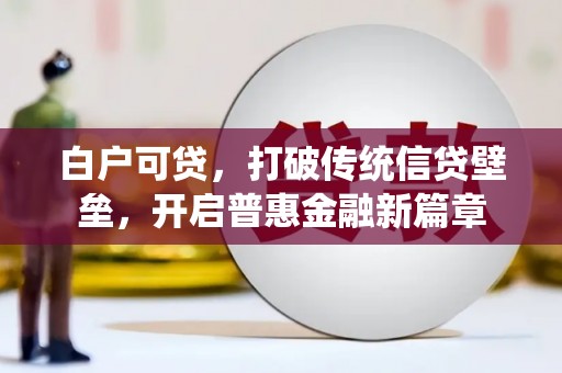 宝塔白户可贷，打破传统信贷壁垒，开启普惠金融新篇章