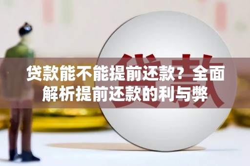 宝塔贷款能不能提前还款？全面解析提前还款的利与弊