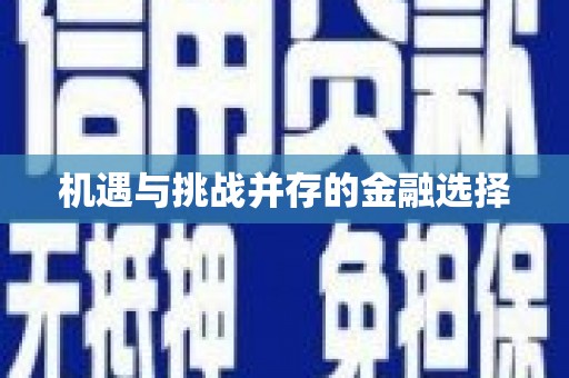 宝塔机遇与挑战并存的金融选择