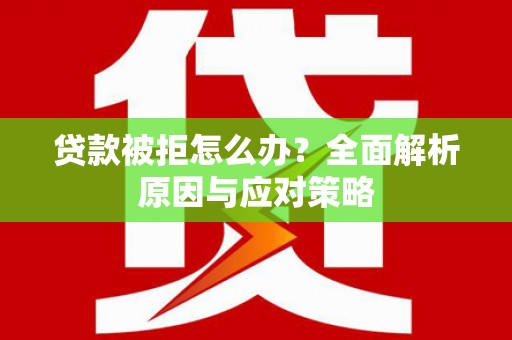 宝塔贷款被拒怎么办？全面解析原因与应对策略