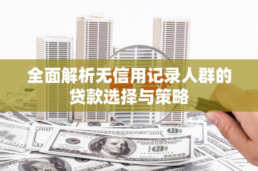 宝塔全面解析无信用记录人群的贷款选择与策略