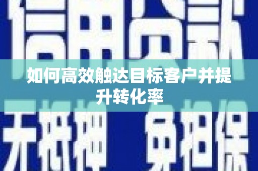宝塔如何高效触达目标客户并提升转化率