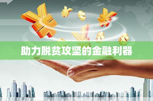 宝塔助力脱贫攻坚的金融利器