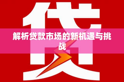 宝塔解析贷款市场的新机遇与挑战